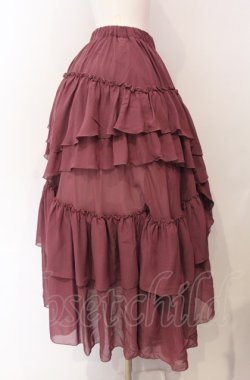 画像2: Sheglit / "Empress"ロングフリルスカート M モーブピンク O-25-08-02-006-EL-SK-IG-OS