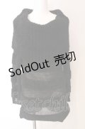 PEACE NOW / ボーダーボアニットワンピース M ブラック O-25-08-02-066-PU-OP-IG-OS