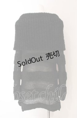 画像3: PEACE NOW / ボーダーボアニットワンピース M ブラック O-25-08-02-066-PU-OP-IG-OS