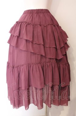 画像3: Sheglit / "Empress"ロングフリルスカート M モーブピンク O-25-08-02-006-EL-SK-IG-OS