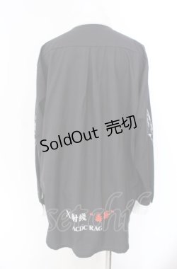 画像3: First Label / いちごボーンシャツ  ブラック×ホワイト O-25-08-02-070-PU-BL-IG-OS