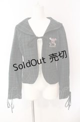 PEACE NOW / スカル刺繍セーラージャケットボレロ  グリーン×ブラック O-25-08-02-073-PU-JA-IG-OS
