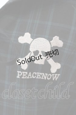 画像2: PEACE NOW / スカル刺繍セーラージャケットボレロ  グリーン×ブラック O-25-08-02-073-PU-JA-IG-OS
