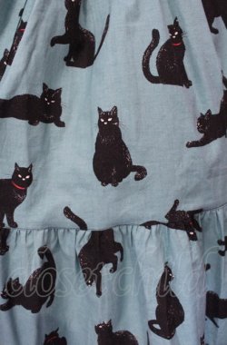 画像2: Physical Drop / ふてくされ猫柄スカート  グリーン O-25-08-02-007-LO-SK-IG-OS