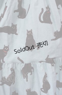 画像2: Physical Drop / ふてくされ猫柄スカート  グリーン O-25-08-02-007-LO-SK-IG-OS