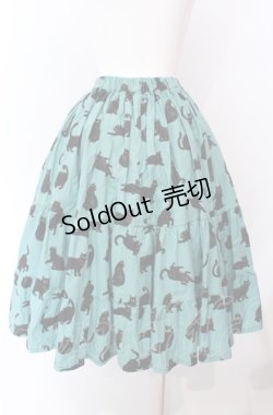 画像4: Physical Drop / ふてくされ猫柄スカート  グリーン O-25-08-02-007-LO-SK-IG-OS