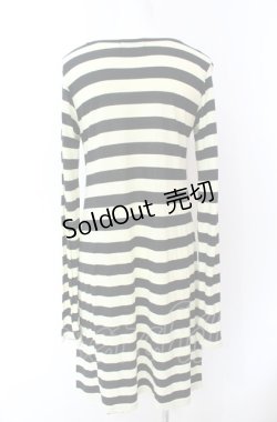 画像3: PEACE NOW / ボーダーカットワンピース  クリーム×ブラック O-25-08-02-086-PU-OP-IG-OS