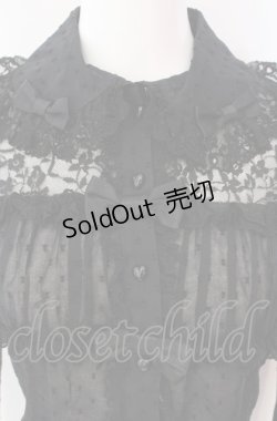 画像2: Angelic Pretty / 胸元シャーリングレーシィブラウス  クロ O-25-08-02-089-AP-BL-IG-OS