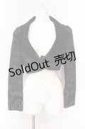BPN / レース配色別珍襟チェックジャケット  ブラック O-25-08-02-090-GO-JA-IG-OS