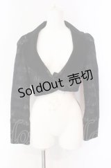 BPN / レース配色別珍襟チェックジャケット  ブラック O-25-08-02-090-GO-JA-IG-OS