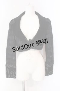 BPN / レース配色別珍襟チェックジャケット  ブラック O-25-08-02-090-GO-JA-IG-OS