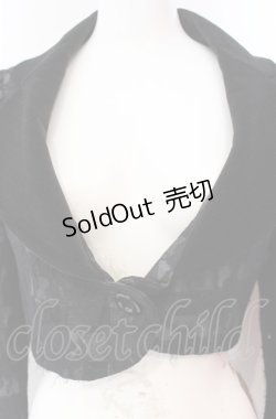 画像2: BPN / レース配色別珍襟チェックジャケット  ブラック O-25-08-02-090-GO-JA-IG-OS