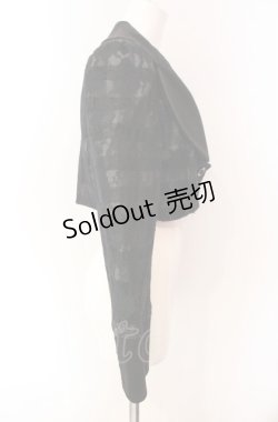 画像3: BPN / レース配色別珍襟チェックジャケット  ブラック O-25-08-02-090-GO-JA-IG-OS