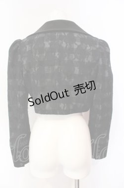 画像4: BPN / レース配色別珍襟チェックジャケット  ブラック O-25-08-02-090-GO-JA-IG-OS
