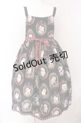 Enchantlic Enchantilly / 猫の王女達の肖像画ジャンパースカート  クロ O-25-08-02-009-LO-OP-OW-OS