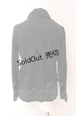 画像3: HERE THERE / ステッチブラウス  ブラック×レッド O-25-08-02-094-PU-BL-IG-ZS