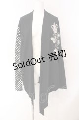 HELL CAT PUNKS / スカルptカットトッパーカーディガン  ブラック O-25-08-02-095-PU-TO-IG-OS