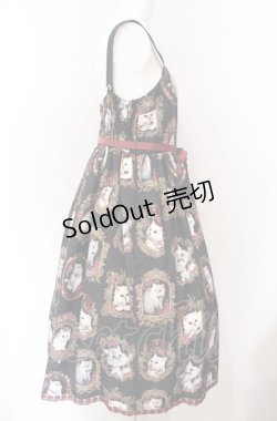 画像3: Enchantlic Enchantilly / 猫の王女達の肖像画ジャンパースカート  クロ O-25-08-02-009-LO-OP-OW-OS
