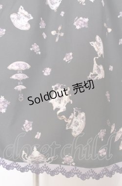 画像2: Enchantlic Enchantilly / すみれのお茶会エレガントジャンパースカート  クロ O-25-08-02-010-LO-OP-OW-OS