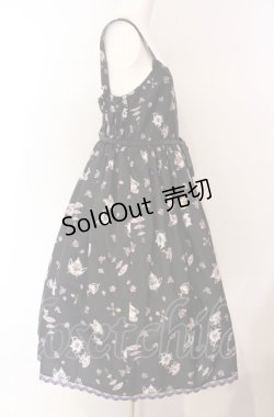画像3: Enchantlic Enchantilly / すみれのお茶会エレガントジャンパースカート  クロ O-25-08-02-010-LO-OP-OW-OS