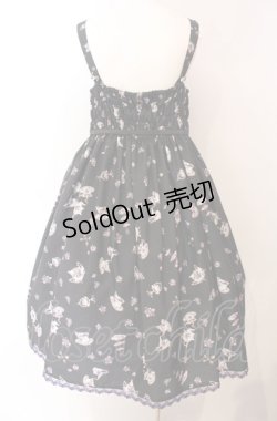 画像4: Enchantlic Enchantilly / すみれのお茶会エレガントジャンパースカート  クロ O-25-08-02-010-LO-OP-OW-OS