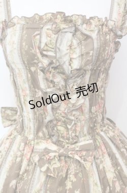 画像2: metamorphose / 花柄シャーリングジャンパースカート  ブラウン O-25-08-02-011-ME-OP-IG-OS
