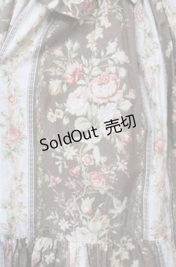 画像3: metamorphose / 花柄シャーリングジャンパースカート  ブラウン O-25-08-02-011-ME-OP-IG-OS