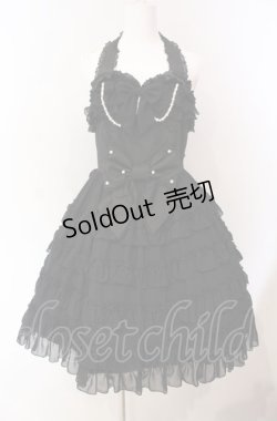 画像1: Angelic Pretty / ジョーゼットフリルシンフォニージャンパースカート  クロ O-25-08-02-014-AP-OP-IG-OS