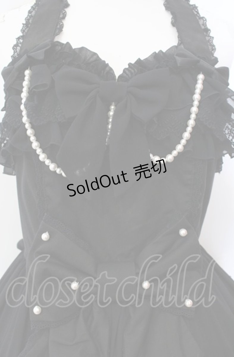 画像2: Angelic Pretty / ジョーゼットフリルシンフォニージャンパースカート  クロ O-25-08-02-014-AP-OP-IG-OS (2)