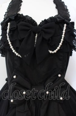 画像2: Angelic Pretty / ジョーゼットフリルシンフォニージャンパースカート  クロ O-25-08-02-014-AP-OP-IG-OS