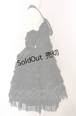 画像3: Angelic Pretty / ジョーゼットフリルシンフォニージャンパースカート  クロ O-25-08-02-014-AP-OP-IG-OS