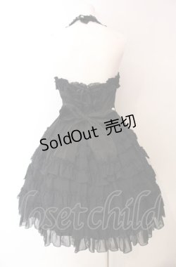 画像4: Angelic Pretty / ジョーゼットフリルシンフォニージャンパースカート  クロ O-25-08-02-014-AP-OP-IG-OS