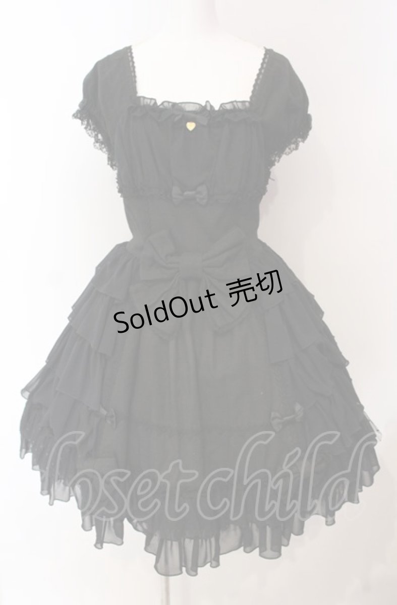 画像1: Angelic Pretty / サイドフリルフェアリーワンピース  クロ O-25-08-02-015-AP-OP-IG-OS (1)