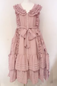 Physical Drop / シフォンミルフィーユフリルドレス  ピンク O-25-08-02-018-LO-OP-IG-OS