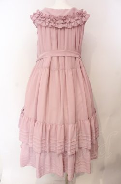 画像4: Physical Drop / シフォンミルフィーユフリルドレス  ピンク O-25-08-02-018-LO-OP-IG-OS