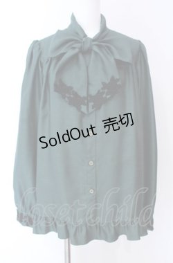 画像1: Enchantlic Enchantilly / ノーブルリボンタイブラウス  グリーン O-25-08-02-020-LO-BL-OW-OS