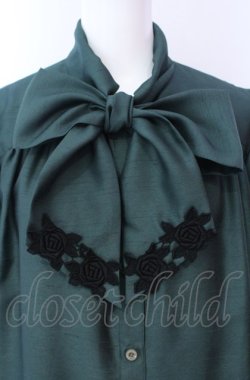 画像2: Enchantlic Enchantilly / ノーブルリボンタイブラウス  グリーン O-25-08-02-020-LO-BL-OW-OS