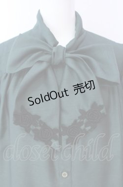 画像2: Enchantlic Enchantilly / ノーブルリボンタイブラウス  グリーン O-25-08-02-020-LO-BL-OW-OS