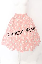 Physical Drop / ハンドメイドギャザー2段フリルスカート（ねこ柄）  アカ O-25-08-02-003-LO-SK-IG-OS