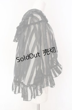 画像3: Enchantlic Enchantilly / シフォンストライプケープ  クロ O-25-08-02-022-LO-TO-OW-OS