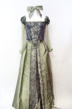 画像1: Secret Honey / Library Dress (Beauty and the Beast ver.) 2 グリーン O-25-08-05-029-CA-OP-YM-OS