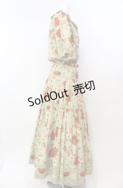 画像3: PINK HOUSE / ジャム瓶&いちごバスケット柄半袖ワンピース  グリーン O-25-08-05-031-LO-OP-YM-OS