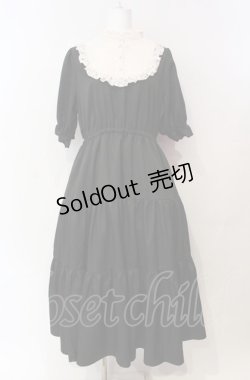 画像1: m petit by misako / TT*AMデシンヨークワンピース LL クロ×オフ O-25-08-05-032-LO-OP-IG-OS