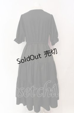 画像4: m petit by misako / TT*AMデシンヨークワンピース LL クロ×オフ O-25-08-05-032-LO-OP-IG-OS