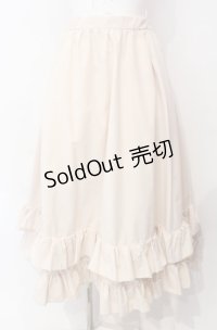 FLC / 皆方由衣コラボティアードスカート M ベージュ O-25-08-05-035-LO-SK-OW-OS