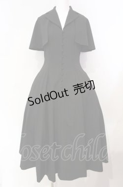 画像1: Sheglit / "Adelheid"ケープワンピース M ブラック O-25-08-05-041-EL-OP-OW-OS