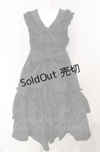 Physical Drop / ギャザーフリルワンピース  クロ O-25-08-05-043-LO-OP-OW-OS
