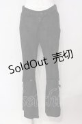BPN / スリットベルテッドパンツ M ブラック O-25-08-05-006-GO-PA-IG-OS