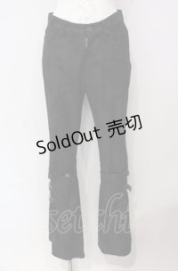 BPN / スリットベルテッドパンツ M ブラック O-25-08-05-006-GO-PA-IG-OS