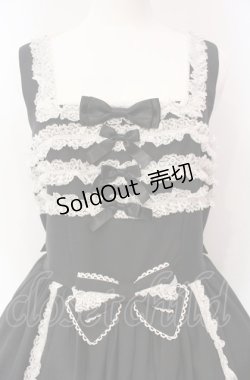画像2: metamorphose / 【プラスサイズ】両山レースジャンパースカート 2 クロ×シロ O-25-08-05-048-ME-OP-OW-OS
